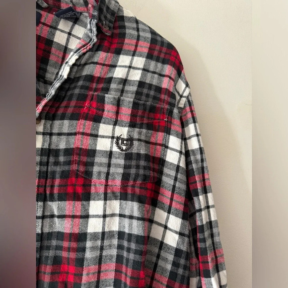 Chaps 100% Cotton Long Sleeve Plaid Button Down - Picture 3 of 4